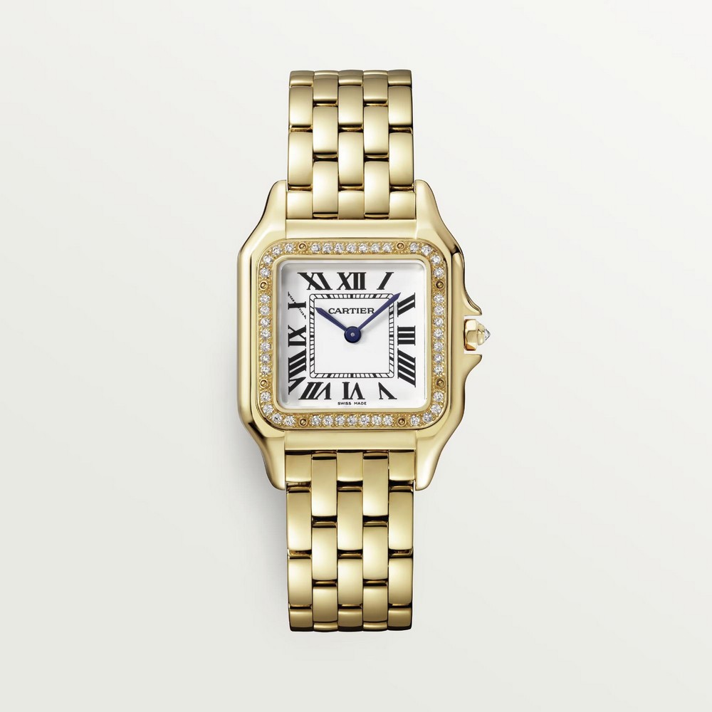 Đồng Hồ Cartier Panthère De Cartier Watch Medium Nữ Vàng Trắng